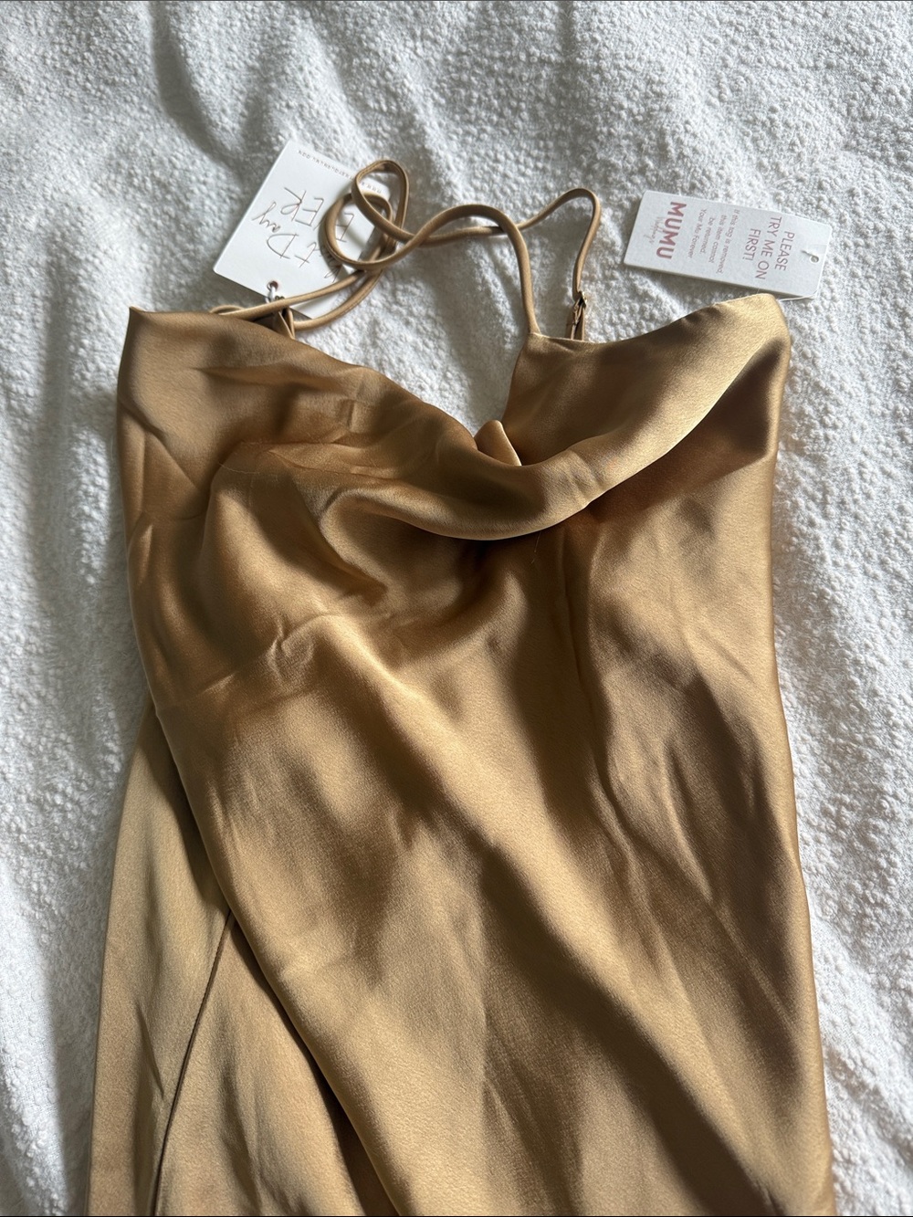Show me Your Mumu Verona Cowl Dress - gold - Picture 7 of 8